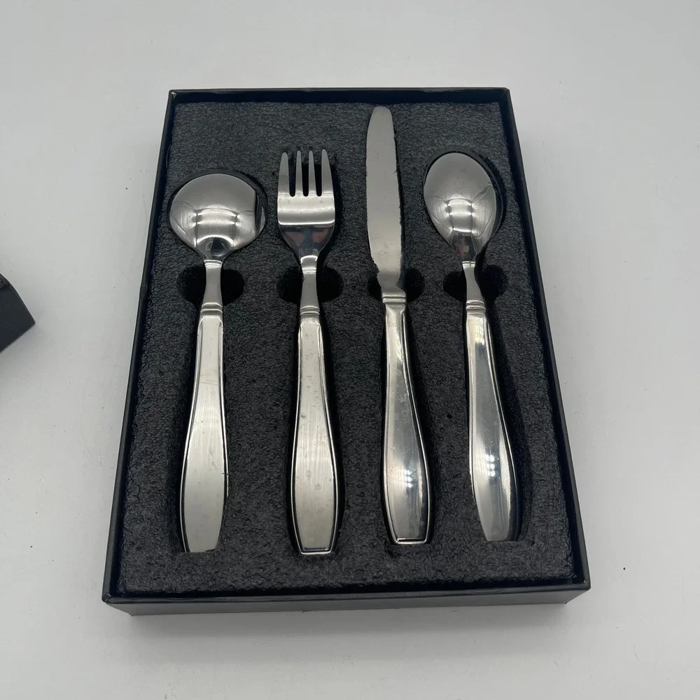 BunMo Weighted Silverware 4pc Set 304 Stainless Steel Adaptive Utensils BWS4_001